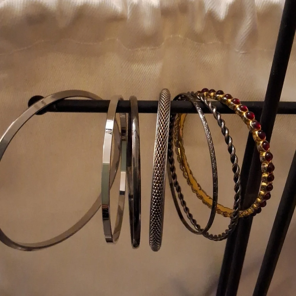 Assortment of bangle bracelets